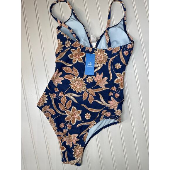 NWT Cupshe Tummy Control One Piece Swimsuit V-Neck Halter Surf BUNDLE Size S - Picture 7 of 7